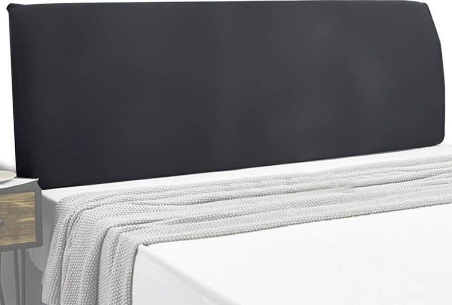 Bedhoofdbordhoes stofdichte stretch hoofdbordafdekking hoofdbordbekleding voor bed rugbescherming all-inclusive slipcover zwart (170-190 cm hoofdeinde)