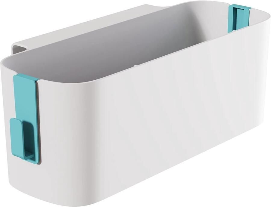 Bedorganizer om op te hangen hangmanden met 2 afneembare haken robuuste nachtkastje caddy voor slaapzaal en kantoor blauw