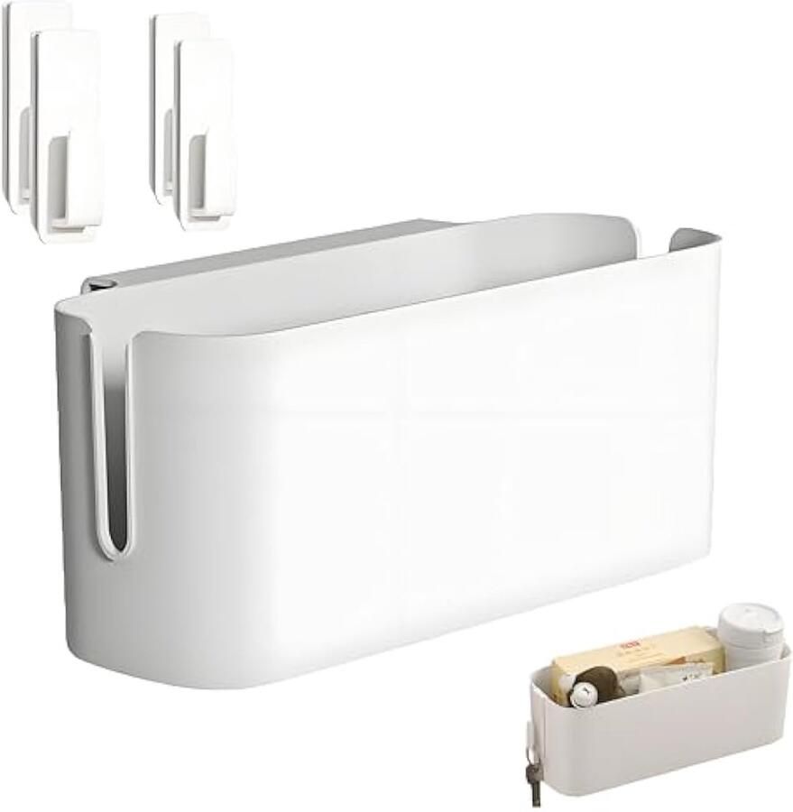 Bedorganizer om op te hangen luiertafel organizer om op te hangen met 2 afneembare haken kunststof bedtas om op te hangen wikkelcommode accessoires voor nachtkastje kinderbed