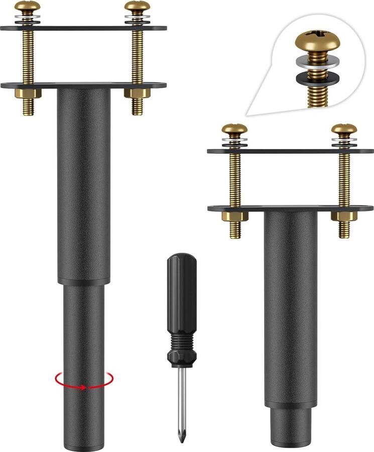 Bedpoten 18-33 cm 2 stuks verstelbare bedpoten steunpoot meubelpoten metaal lattensteunpoten geschikt voor kast bank bedframe kan 300 kg dragen (2)