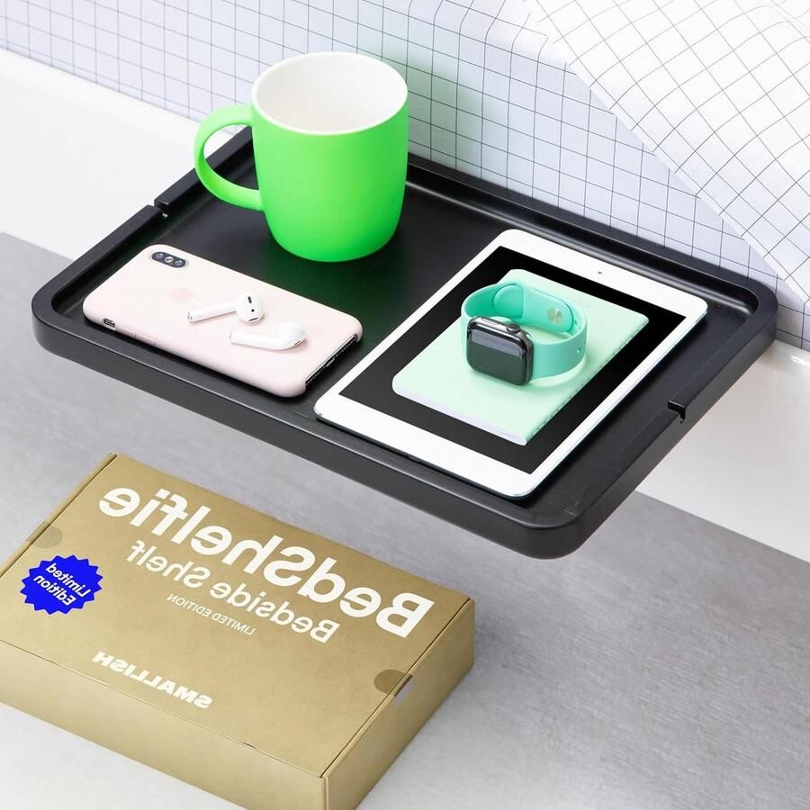 BedShelfie voor stapelbed en loftbed nachtkastplank voor studenten clip-on nachtkastje zwevend bed bijzettafel lade opslag Beside shelf - Foto 2