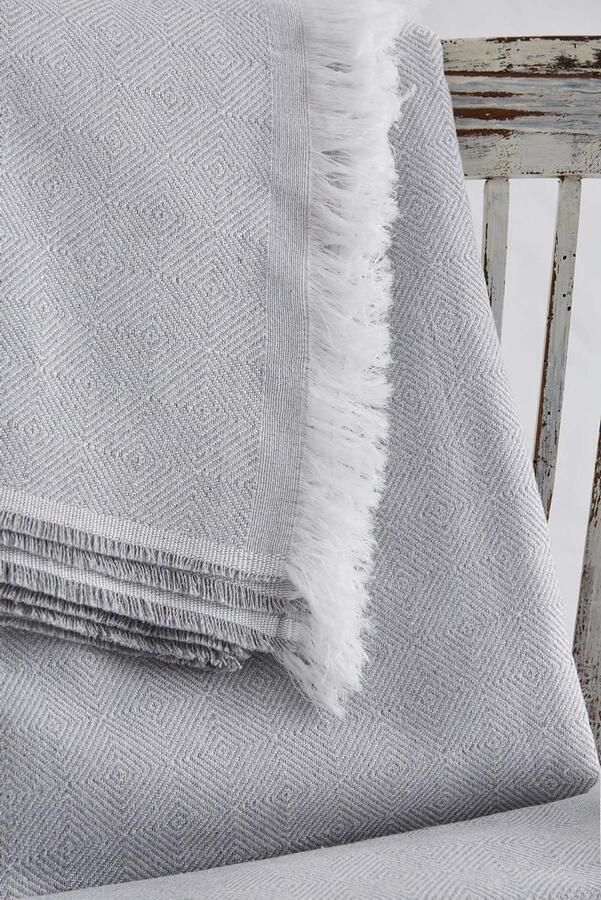 Bedsprei Multifunctionele hoes voor Foulard DANTE 230x285 cm voor hoes 3-zitsbank Parel