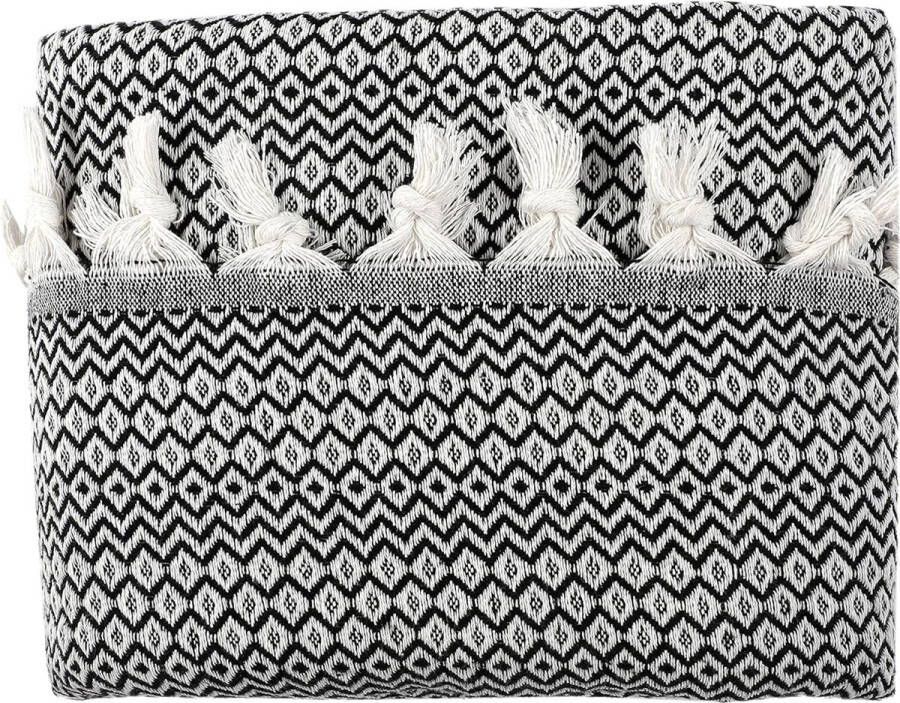 Bedsprei voor eenpersoonsbed zwart katoen bankdeken knuffelige tv-deken bankdeken omkeerbaar deken sprei bankdeken zomerdeken 150 x 200 cm