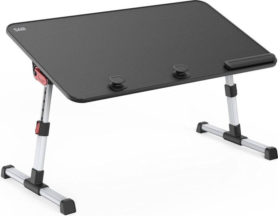 Bedtafel in hoogte verstelbaar met 4 instelbare hoeken inklapbare laptoptafel voor bank vloer werken studeren lezen schrijven eten geschikt voor laptops tot 17 inch (60 x 33 cm