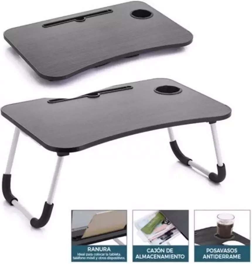 Bedtafel Laptoptafel Schoottafel Zwart