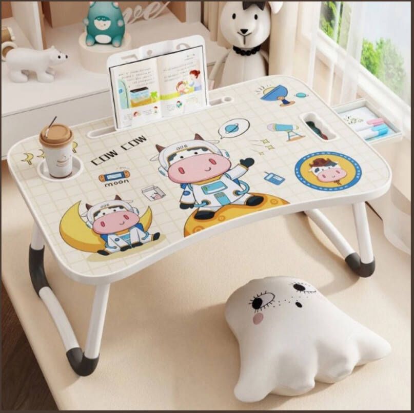 Merkloos Bedtafel voor kinderen Met animatie Inklapbaar Verstelbaar & Multifunctioneel