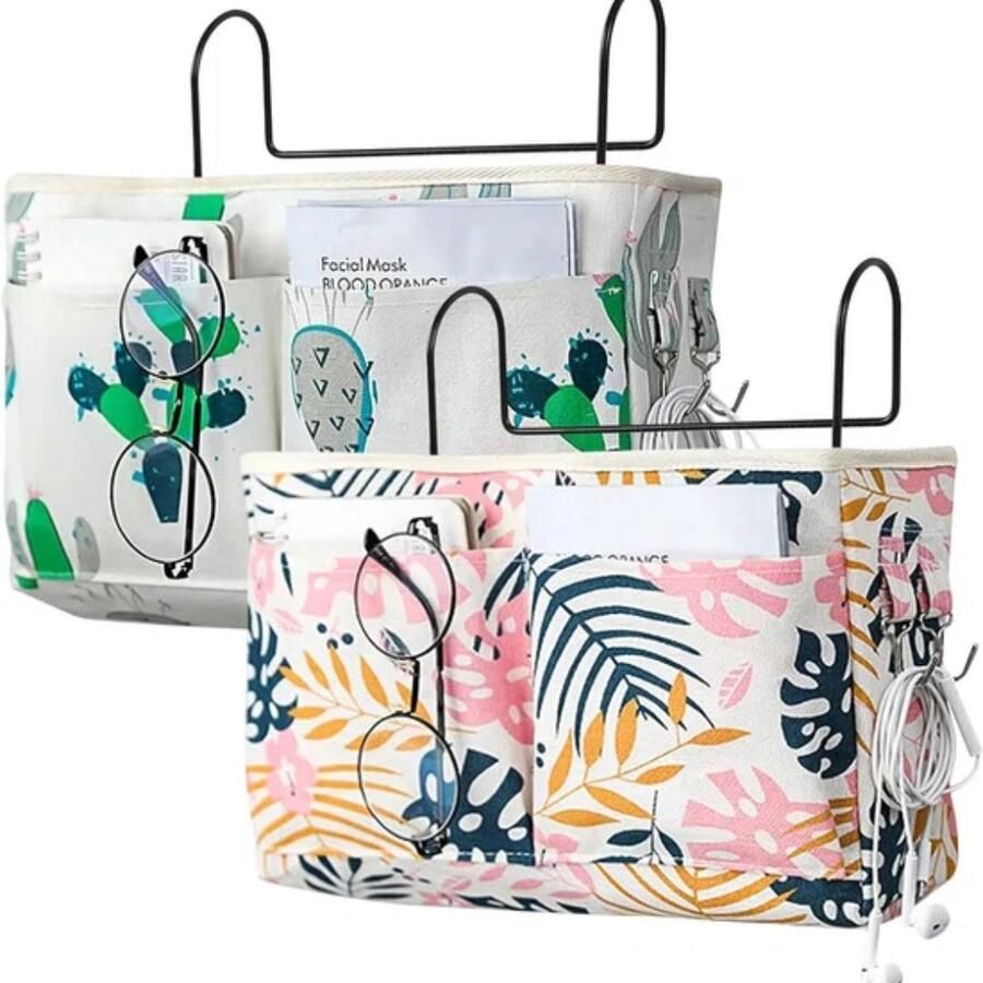 Bedtas om op te hangen bedlade om op te hangen 2 stuks opbergtas op bed met haken slaapzaal bed-organizer desktop-opbergrek voor hoofdeinden stapelbedden slaapzalen