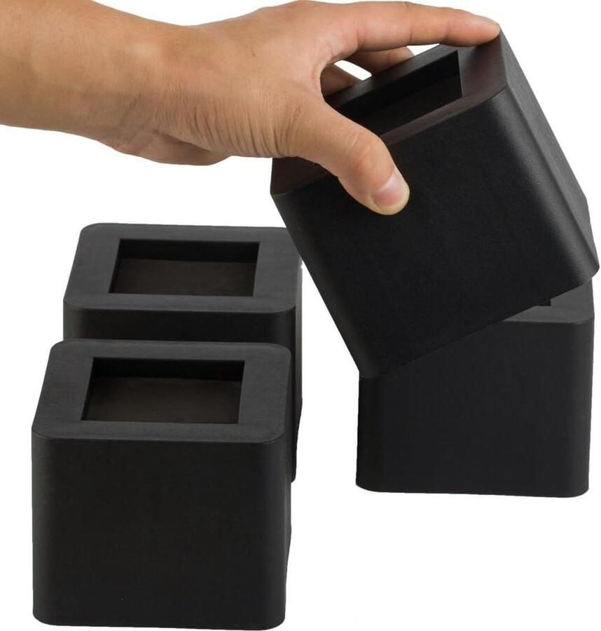 Bedverhogers 275 Inch Heavy Duty Design Meubelverhoger 4 STKS Zwart Voor Bed en Meubels Opkrikken furniture risers