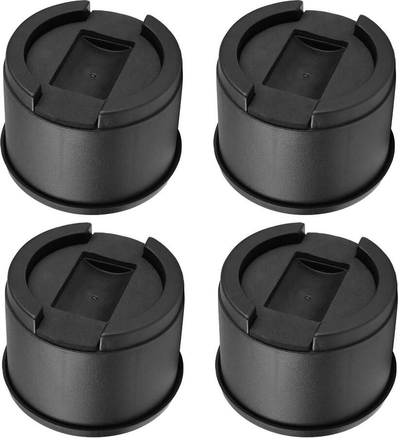Bedverhogers 4 stuks 75 cm Stapelbare ronde meubelverhogers Tafelbeenverlengers Moendergo Antislip Zwenkwielen Stoelverhogers Ondersteuning tot 2T furniture risers