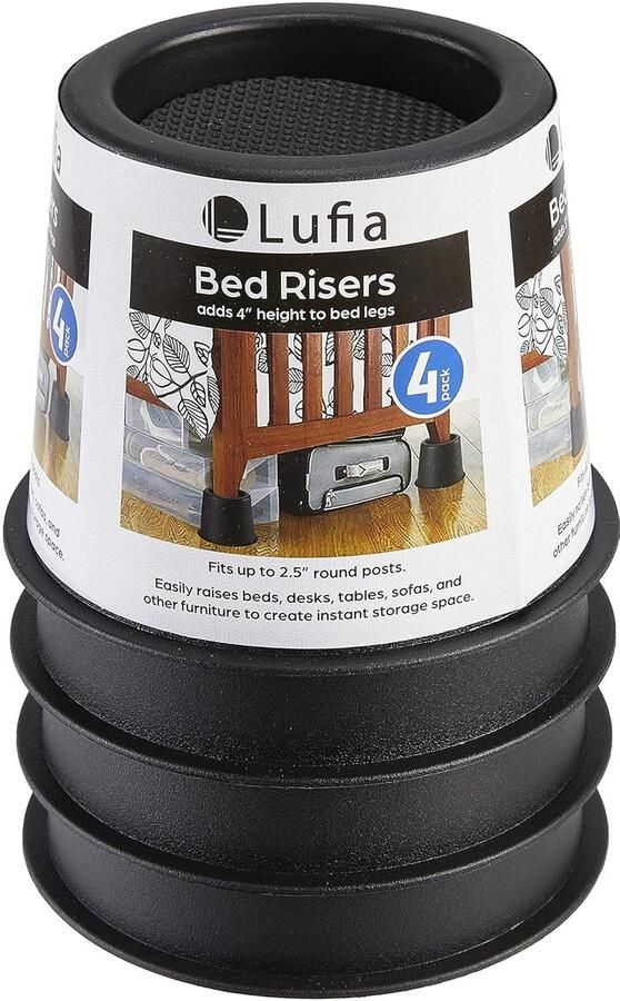 Bedverhogers Meer ruimte onder bed set van 4 ABS kunststof 13 cm x 13 cm x 10 cm