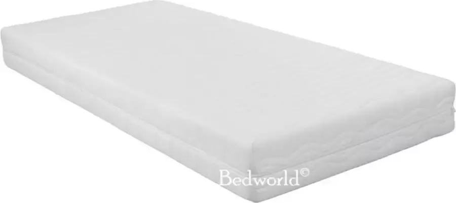Bedworld Matras 100x200 cm Matrashoes met rits Koudschuim Gemiddeld Ligcomfort Eenpersoons