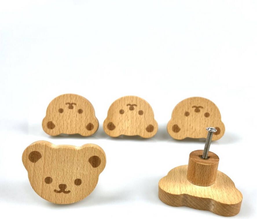 Beer kastknop meubelknop (2x) voor deur kast en ladeblok Schattig Babykamer Deurknop