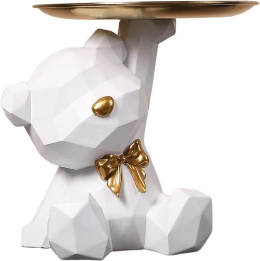 Beer Sculptuur Decoratie Dienblad Decoratie Hars Beer Beeld Voor Woonkamer & Entree Voor Bureau & Kantoor Moderne Woondecoratie