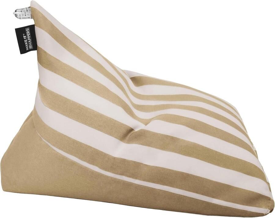 Beige Zitzak Piramide voor Binnen en Buiten Comfortabele en Duurzame Zitzakken