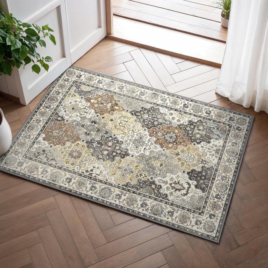 BEIMO Binnendeurmat 60x90 cm Antislip kleine tapijten Wasbaar tapijt Lichtgewicht Kleurvast en Duurzaam Entreemat voor entree en gang