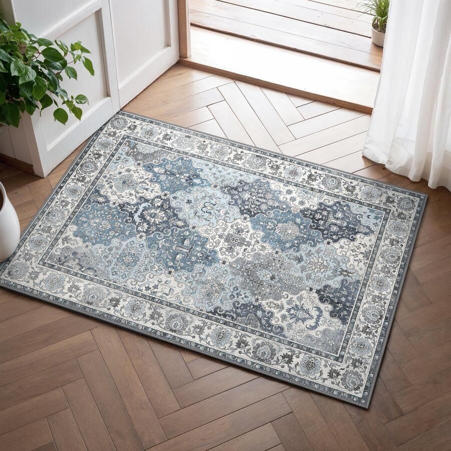 BEIMO Binnendeurmat 60x90 cm Antislip kleine tapijten Wasbaar tapijt Lichtgewicht Kleurvast en Duurzaam Entreemat voor entree en gang