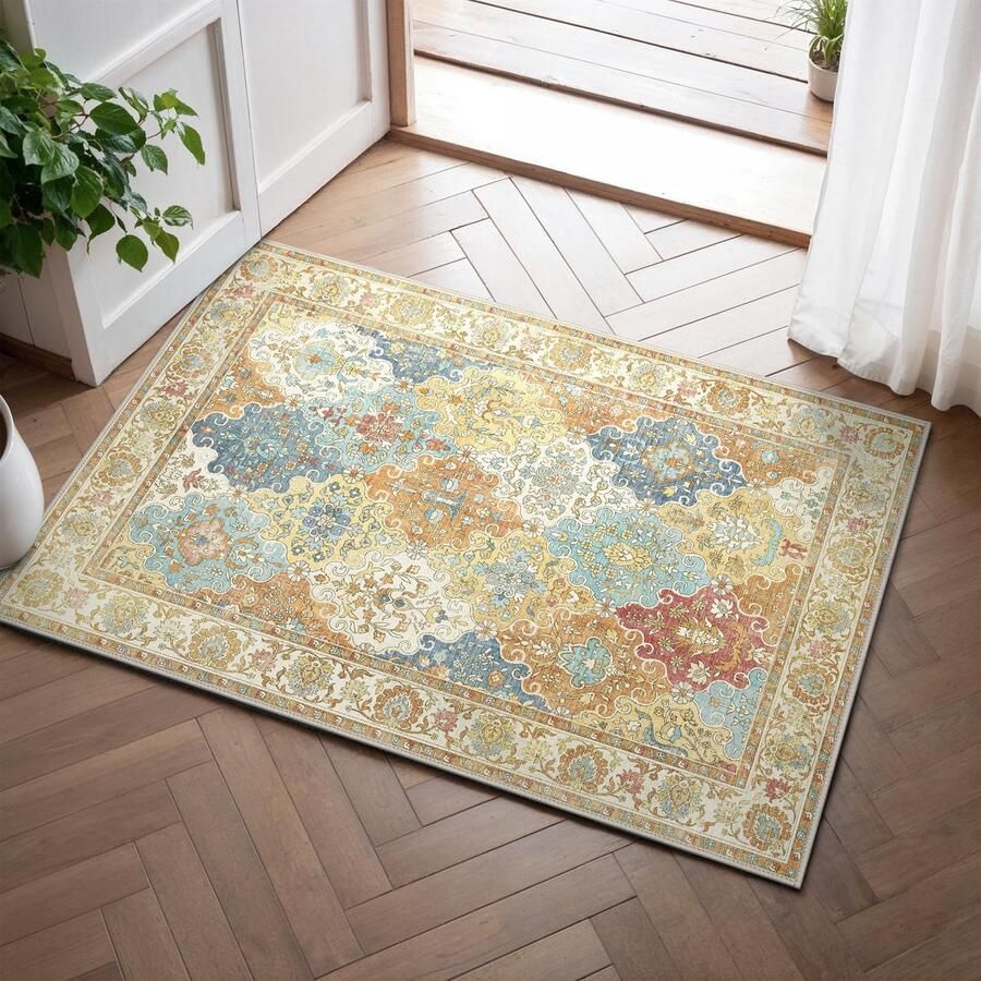 BEIMO Binnendeurmat 60x90 cm Antislip kleine tapijten Wasbaar tapijt Lichtgewicht Kleurvast en Duurzaam Entreemat voor entree en gang