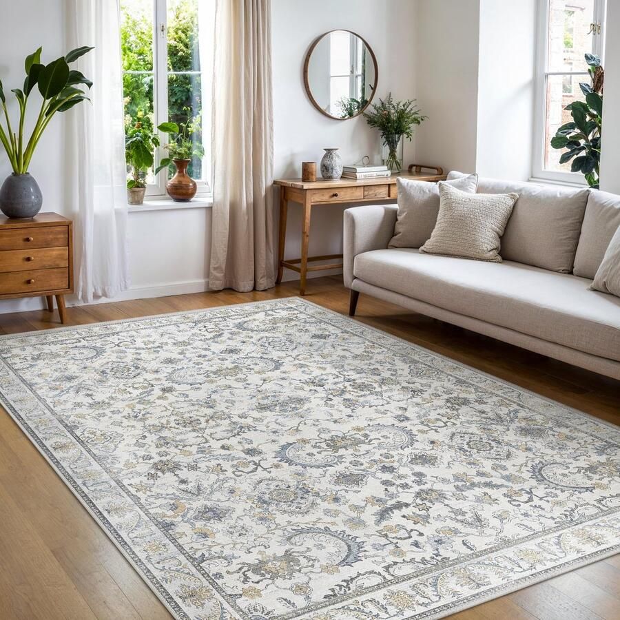 BEIMO Boho Vloerkleed Woonkamer Slaapkamer Vintage Wasbaar Vloerkleed Korte Pool Antislip Vloerkleden voor Keuken 120X170CM