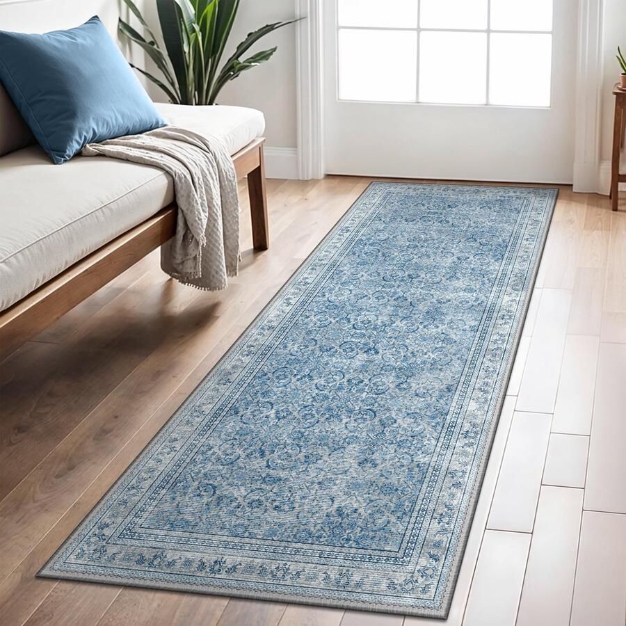 BEIMO Boho Vloerkleed Woonkamer Slaapkamer Vintage Wasbaar Vloerkleed Korte Pool Antislip Vloerkleden voor Keuken 80X200CM