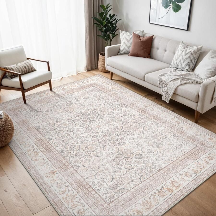 BEIMO Boho Vloerkleed Woonkamer Slaapkamer Vintage Wasbaar Vloerkleed Korte Pool Antislip Vloerkleden voor Keuken 200X290CM