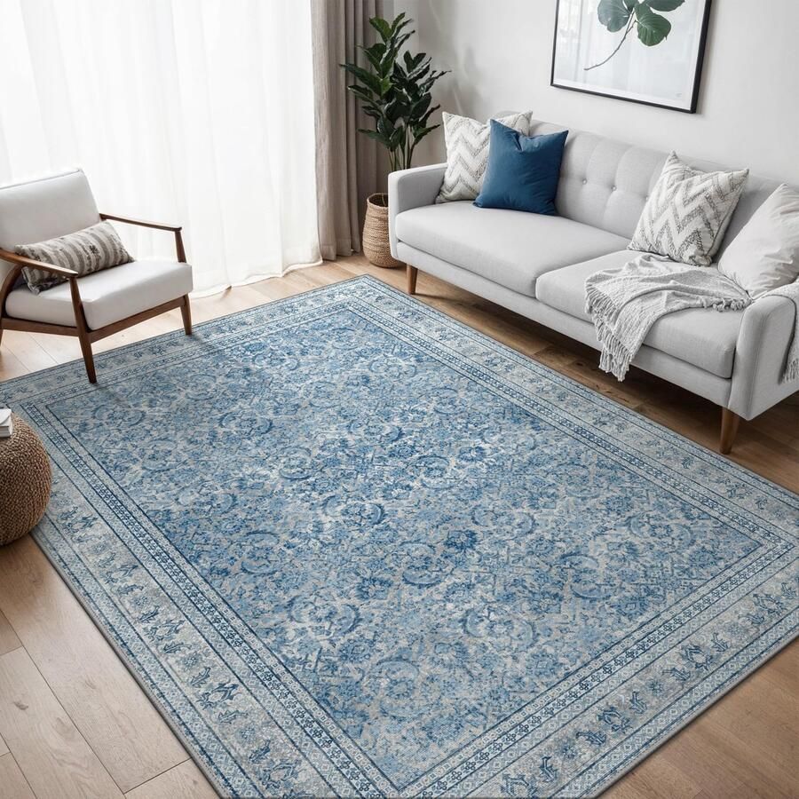 BEIMO Boho Tapijt Woonkamer Slaapkamer Vintage Wasbaar Kortpolig Antislip Tapijt voor Keuken 140X200CM