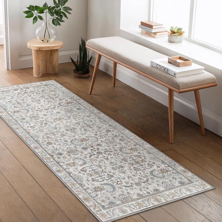 BEIMO Boho Vloerkleed Woonkamer Slaapkamer Vintage Wasbaar Vloerkleed Korte Pool Antislip Vloerkleden voor Keuken 80X200CM