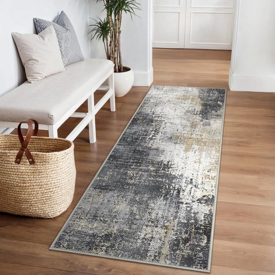 BEIMO wasbaar tapijt woonkamer abstract design tapijt slaapkamer kortpolig grote tapijten antislip zacht voor badkamer eetkamer gang