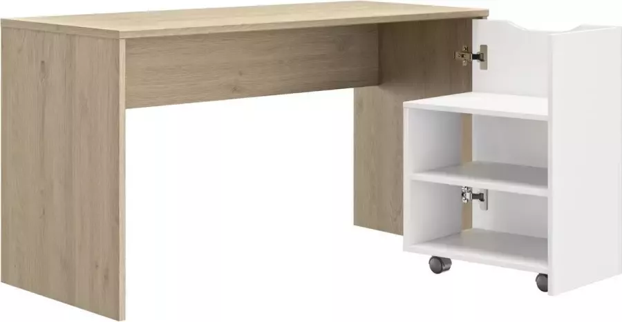 Belfurn Bureau met ladeblok ALBANE bruin wit