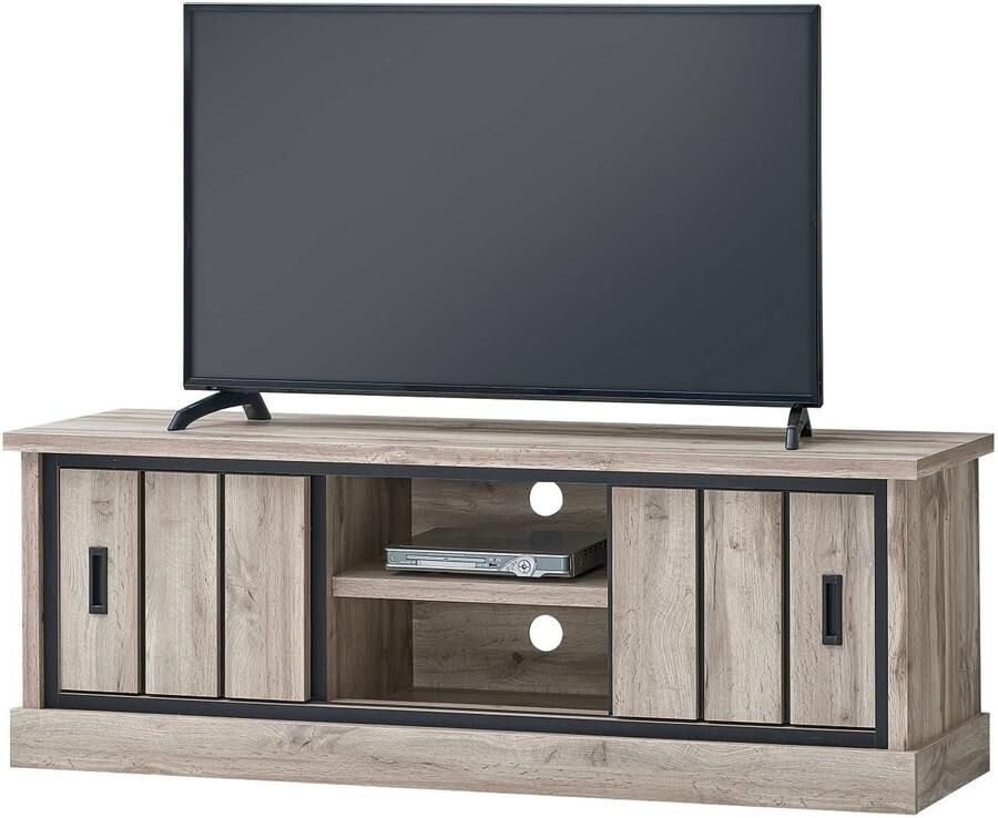 Belfurn TV-meubel Elena 155 cm – Canada eik decor met zwarte accenten