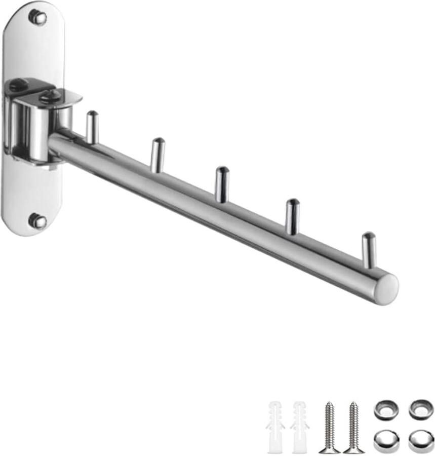 Belvanr roestvrijstalen kledinghaken draaibaar opvouwbaar wandkapstok kledinghaken opvouwbaar roestvrijstalen kledinghaken draaibaar opvouwbaar handdoekhouder kledingstang voor wandmontage