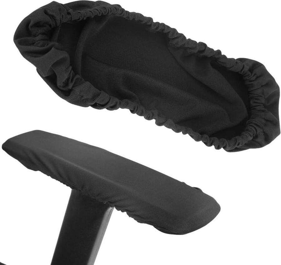 Luvetrex Beschermende Armleuninghoezen voor Kantoorstoelen Verwijderbaar en Elastisch Geschikt voor Meeste Stoelen 1 Paar Zwart