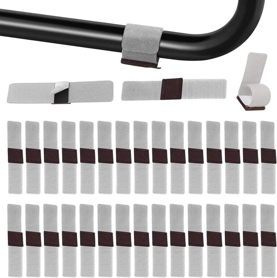 TheLau Zelfklevende Viltdoppen voor Stoelrails en Meubels Kraspreventie en Geluidsreductie 32 Stuks Beschermt Hardhouten Vloeren