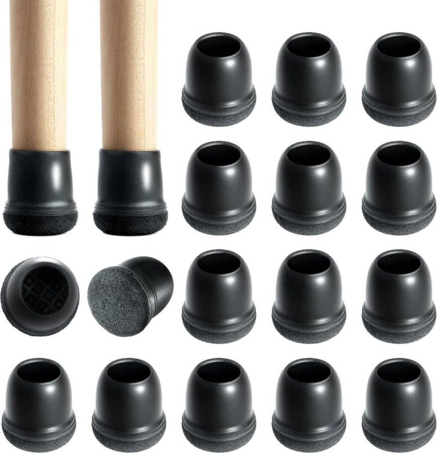 Beschermkappen voor stoelpoten 16 stuks siliconen stoelpootdoppen ronde tafels en stoelen voetbeschermers voor hardhouten vloeren