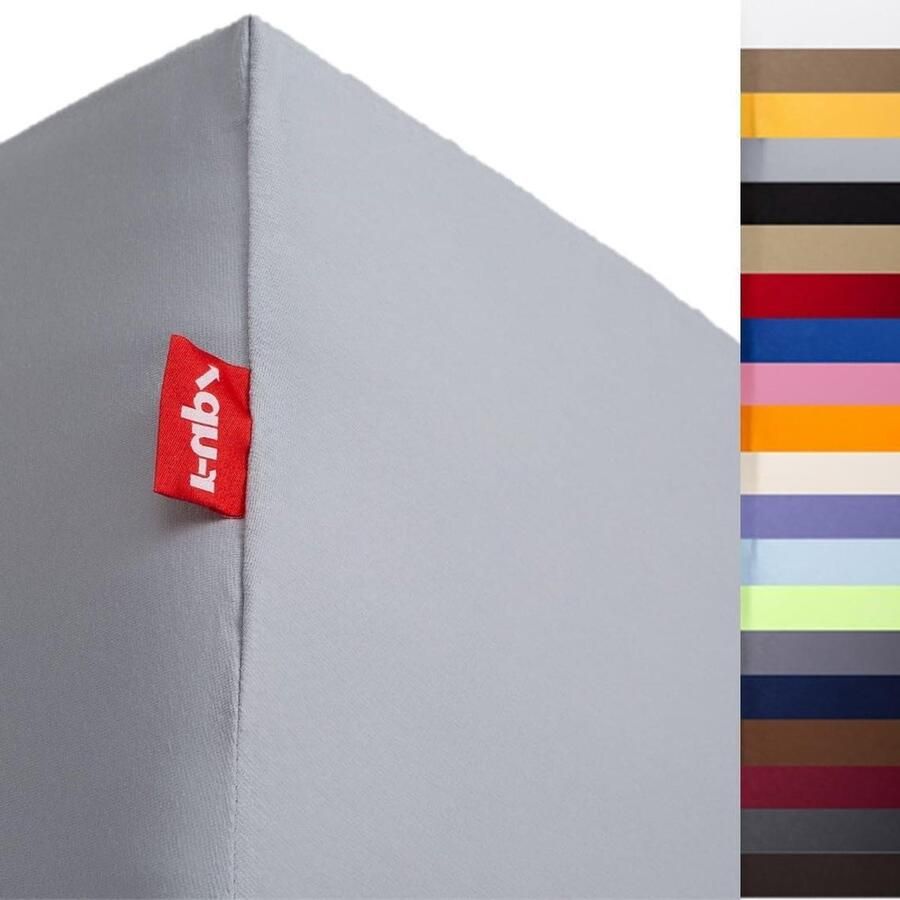 Beste hoeslaken 200 x 220 x 240 35 cm hoogte vele kleuren 95% katoen 5% elastaan 230 g m² Oeko-Tex waterbedden zilvergrijs matrasovertrek