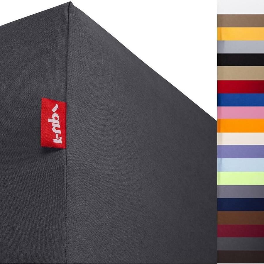 Beste hoeslaken 200 x 220 x 240 waterbedden stressvrij antracietgrijs matrasovertrek