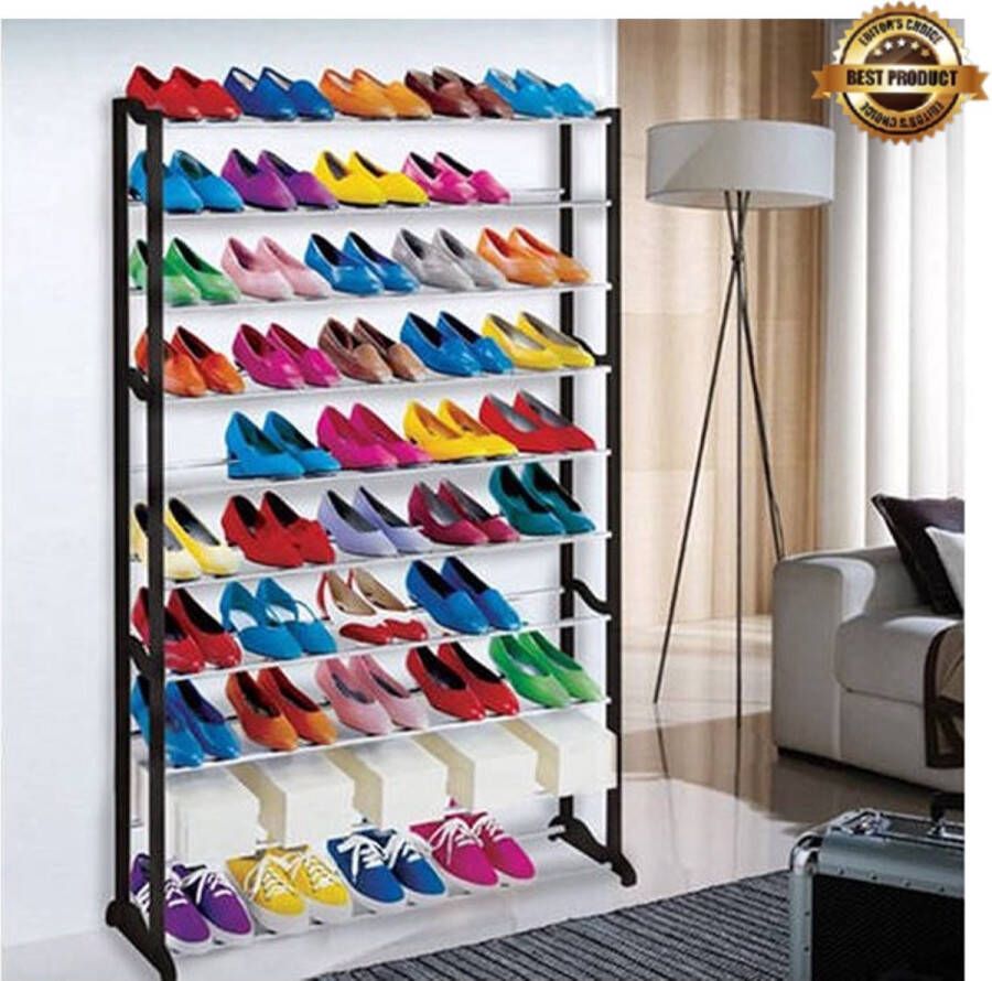 Beste s XXL Schoenenrek Groot Staand Shoe Rack Schoenenkast 10 Etages Hoog