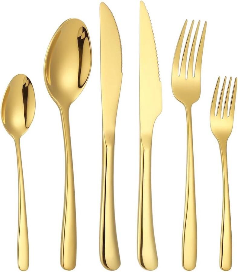 Bestekset voor 6 Personen 36-delig Vaatwasmachinebestendig Roestvrij Staal Zwart