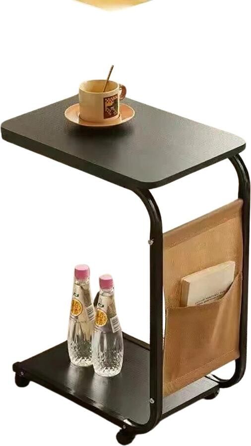 Betaalbare Goederen Bijzettafel Zwart Bijzettafels Bijzet tafel Bijzettafeltjes Woonkamer Nachtkastje Nachtkastjes