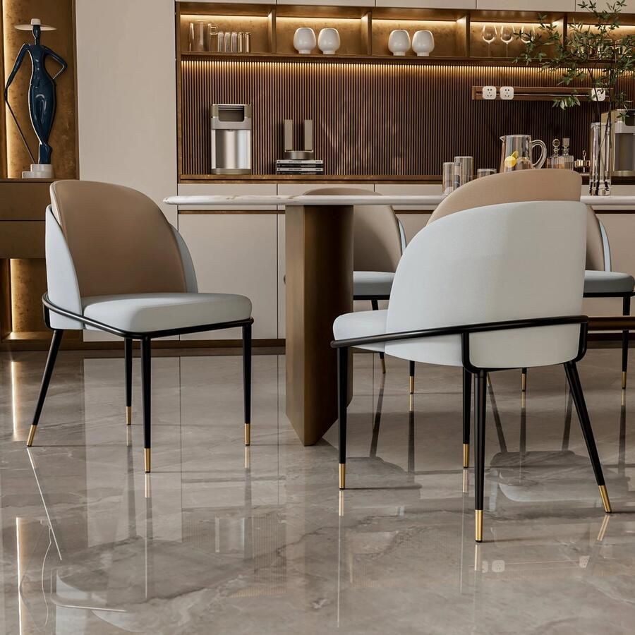 Betaalbare Goederen Eetkamerstoel Bruin set van 2 eetkamerstoelen met armleuning eetkamer stoelen