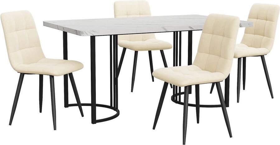 Betaalbare Goederen Eettafel 3-delig 100 cm Luxe Donkerbruine blad Meubels boerderijkeukentafelset met 2 banken en tafelloper