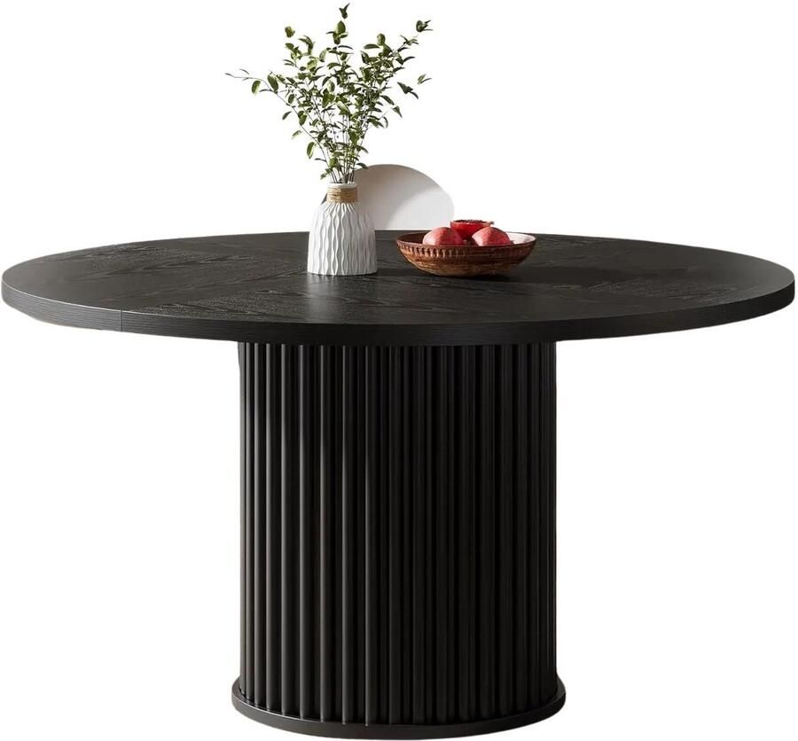 Betaalbare Goederen Eettafel Luxe Zwart Onderstel Marmer Look Rond Meubels eettafel rond eettafel zwart