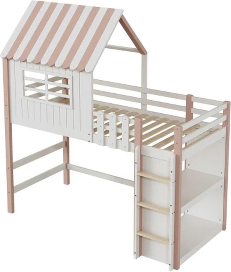 Betaalbare Goederen Kinderbed 90x200cm Peuterbed Kinderbedden 90x200 Kinder Bed Hoog en Laag Multifunctioneel Bed