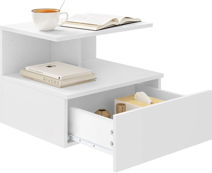 Betaalbare Goederen Nachtkastje wit nachtkastjes industrieel nachtkastjes modern slaapkamer nachtkastje zwevend