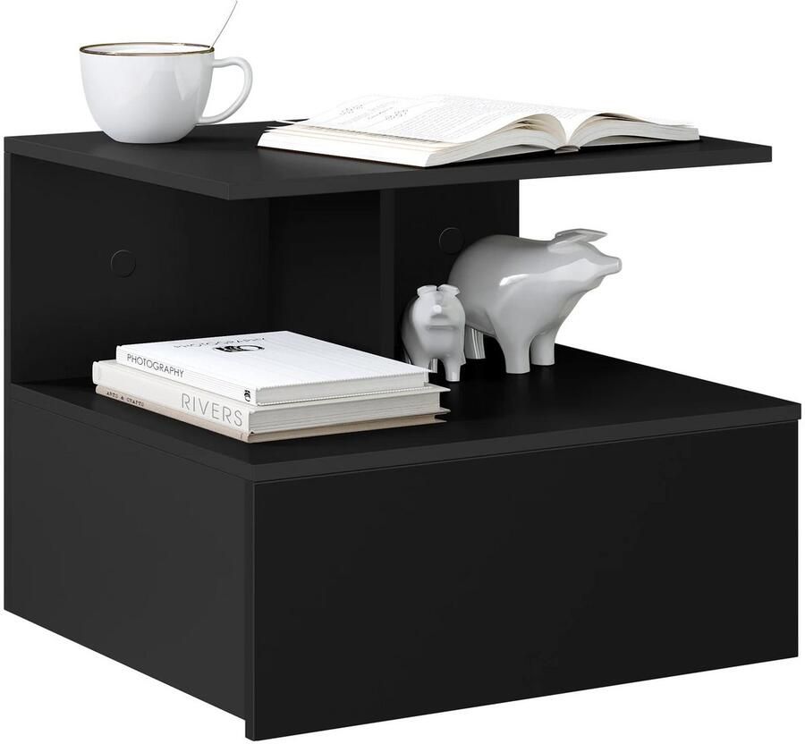 Betaalbare Goederen Nachtkastje zwart nachtkastjes industrieel nachtkastjes modern slaapkamer nachtkastje zwevend