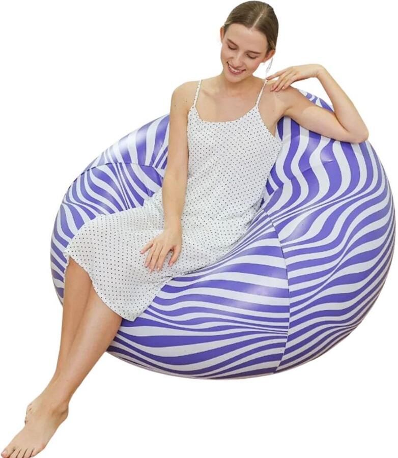 Betaalbare Goederen zitzak volwassenen blauw wit gestreept zitzak kind zitzak vulling zitzakken zitzak xxl zitzak buiten zitzak kinderen