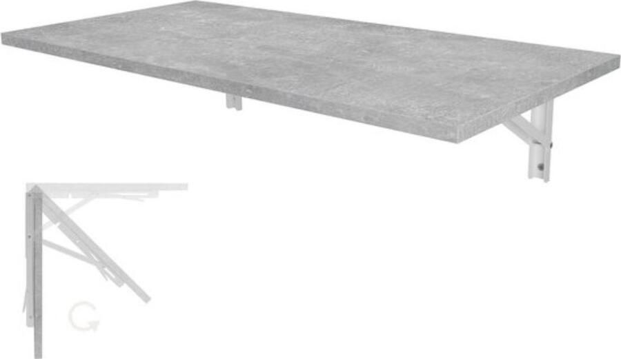 Beton wandklaptafel 80x40 cm Inklapbare eettafel voor aan de muur Keukentafel met bartafel Staande tafel voor wandmontage op kantoor Keuken eettafel klaptafel wandmontage