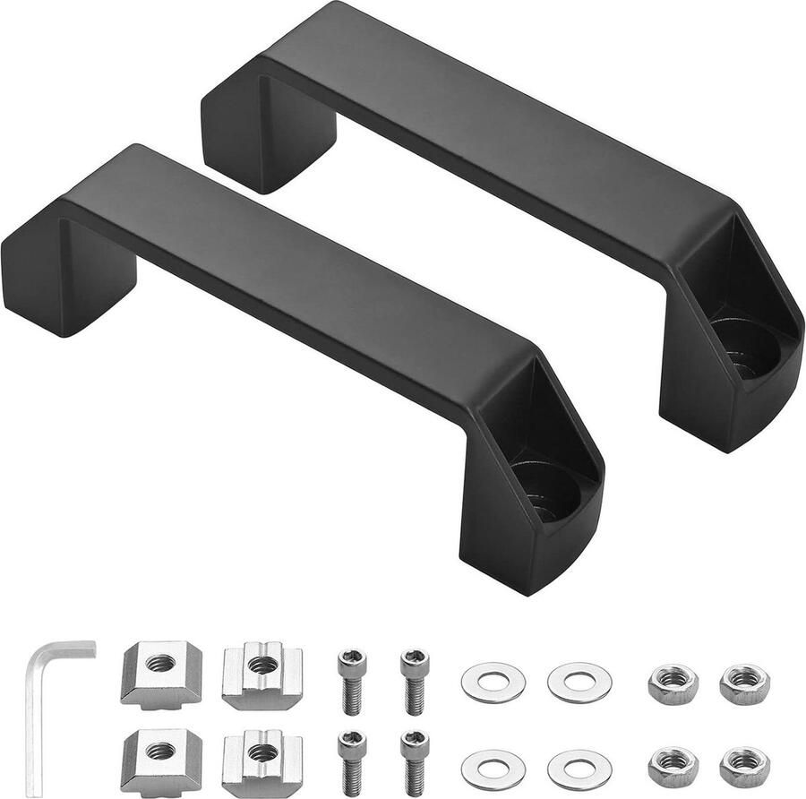 Beugelgreep 2 stuks handgreep van aluminiumlegering T-moer schroeven EU Standard 30 serie aluminium profiel 120 mm boorgatafstand