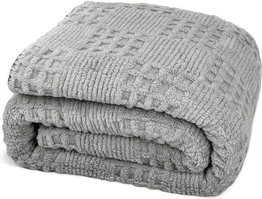 Bibykivn gezellige deken fluffy 100x150 dekens voor de bank fleece deken 3D boogpatroon zachte en warme fluffy bankdeken deken voor bed bank slaapkamer kantoor