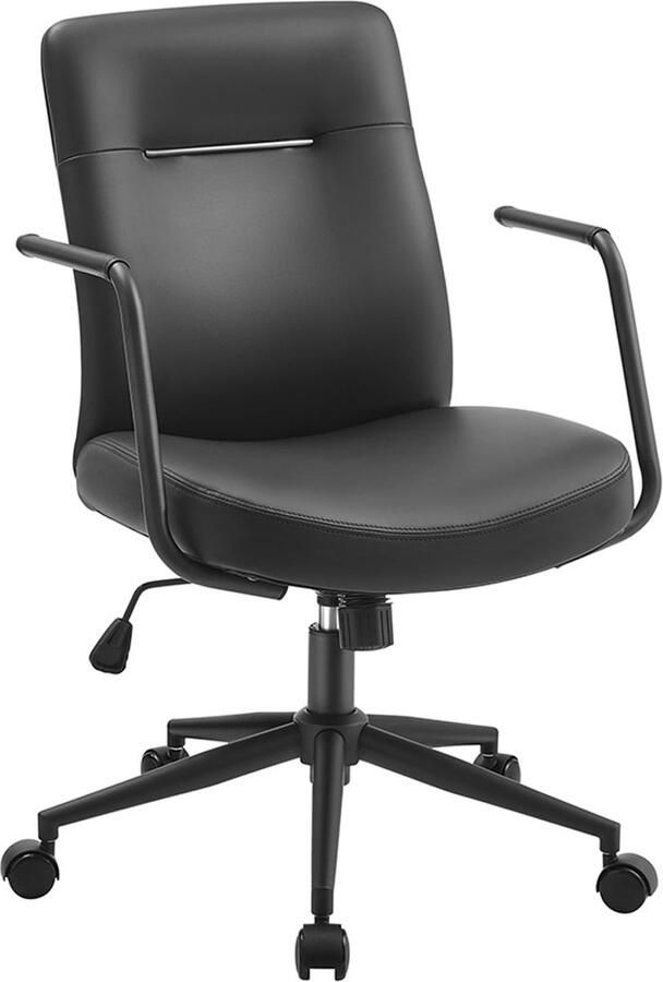 Rootz Living Rootz Big Comfy Bureaustoel Ergonomische zitting Heavy Duty Stalen frame 60cm x 60cm x 93-103cm