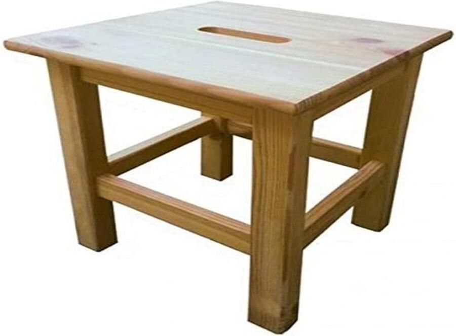 Big Quadro Houten Kruk Vierkant Model Draagkracht 70 kg